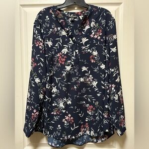 Floral Navy Blouse